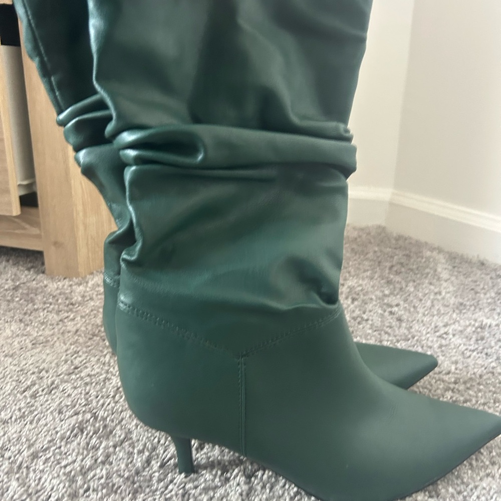 Marc Fisher Dark Green Heeled Boots